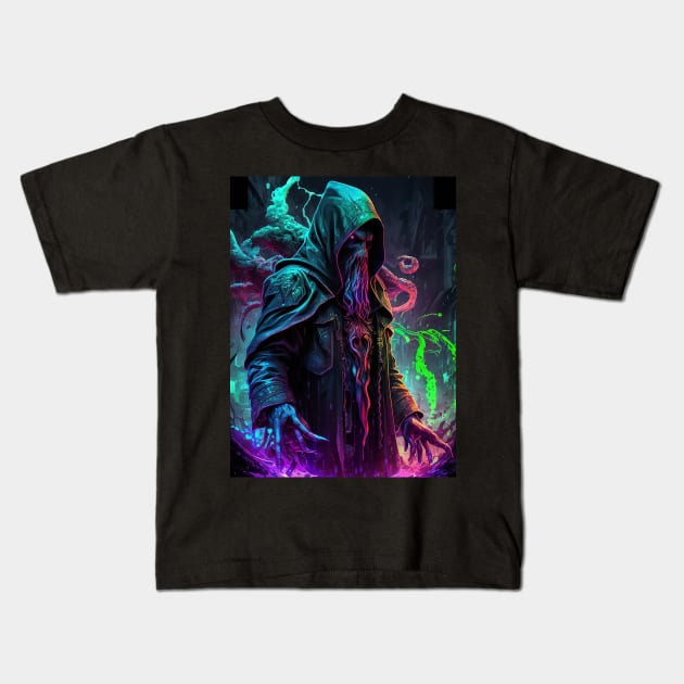 Mindflayer D&D Monster Graffiti Kids T-Shirt by Pixel-Meanagerie